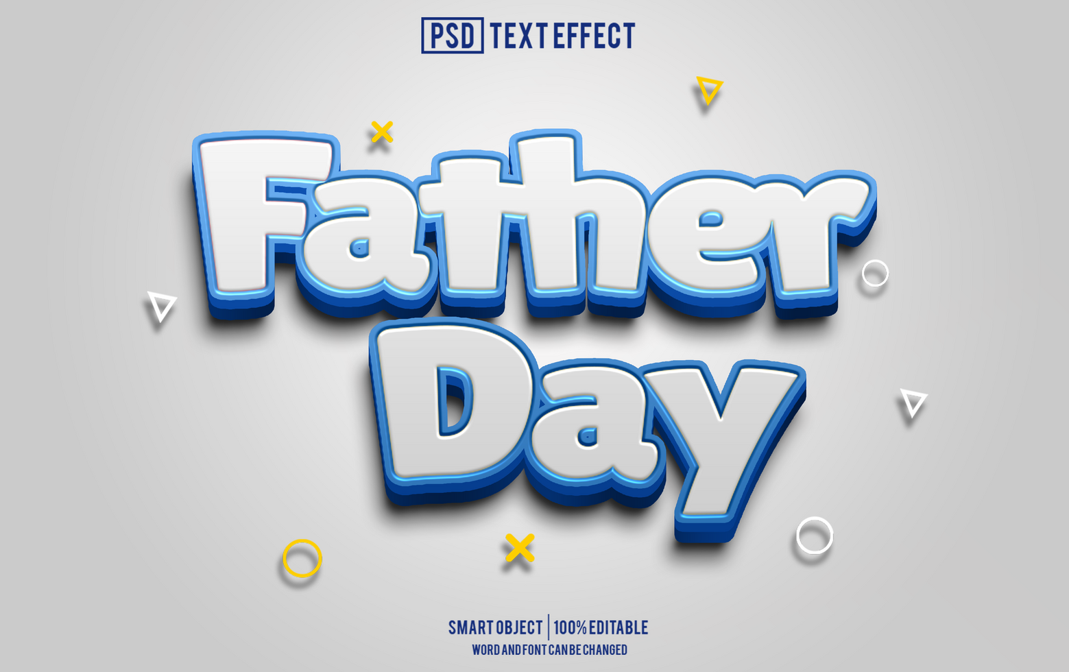father day text effect, font editable, typography, 3d text psd