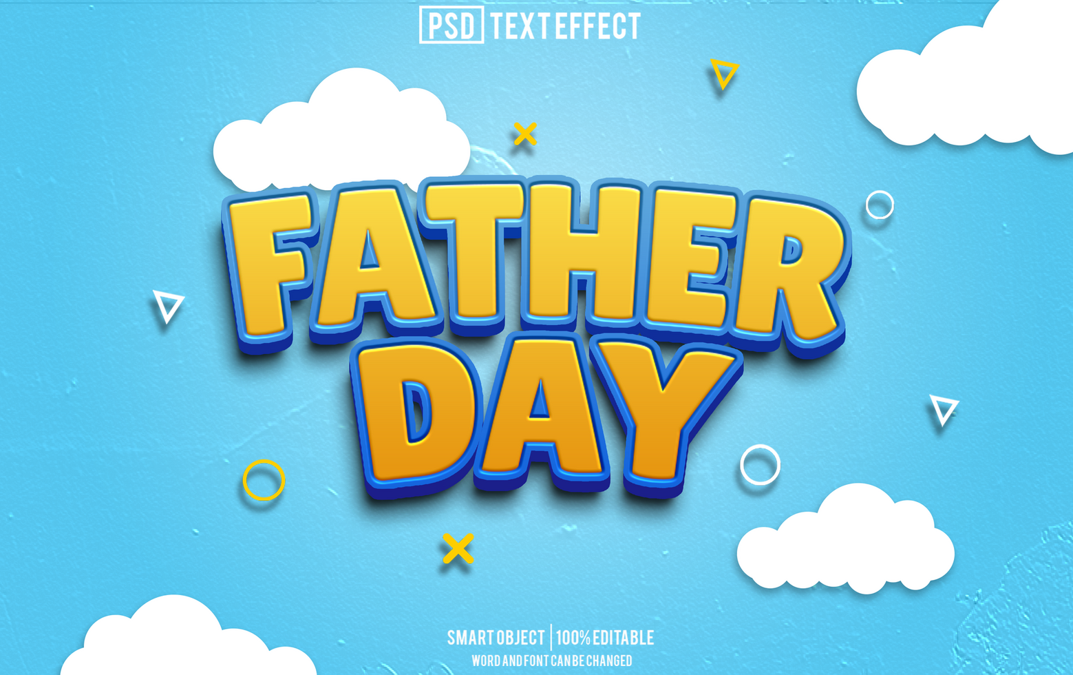 father day text effect, font editable, typography, 3d text psd