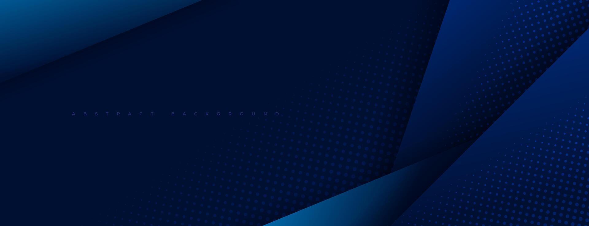 dark blue layered dimension background with halftone. suitable for banner, wallpaper, poster, website, header, presentation. vector