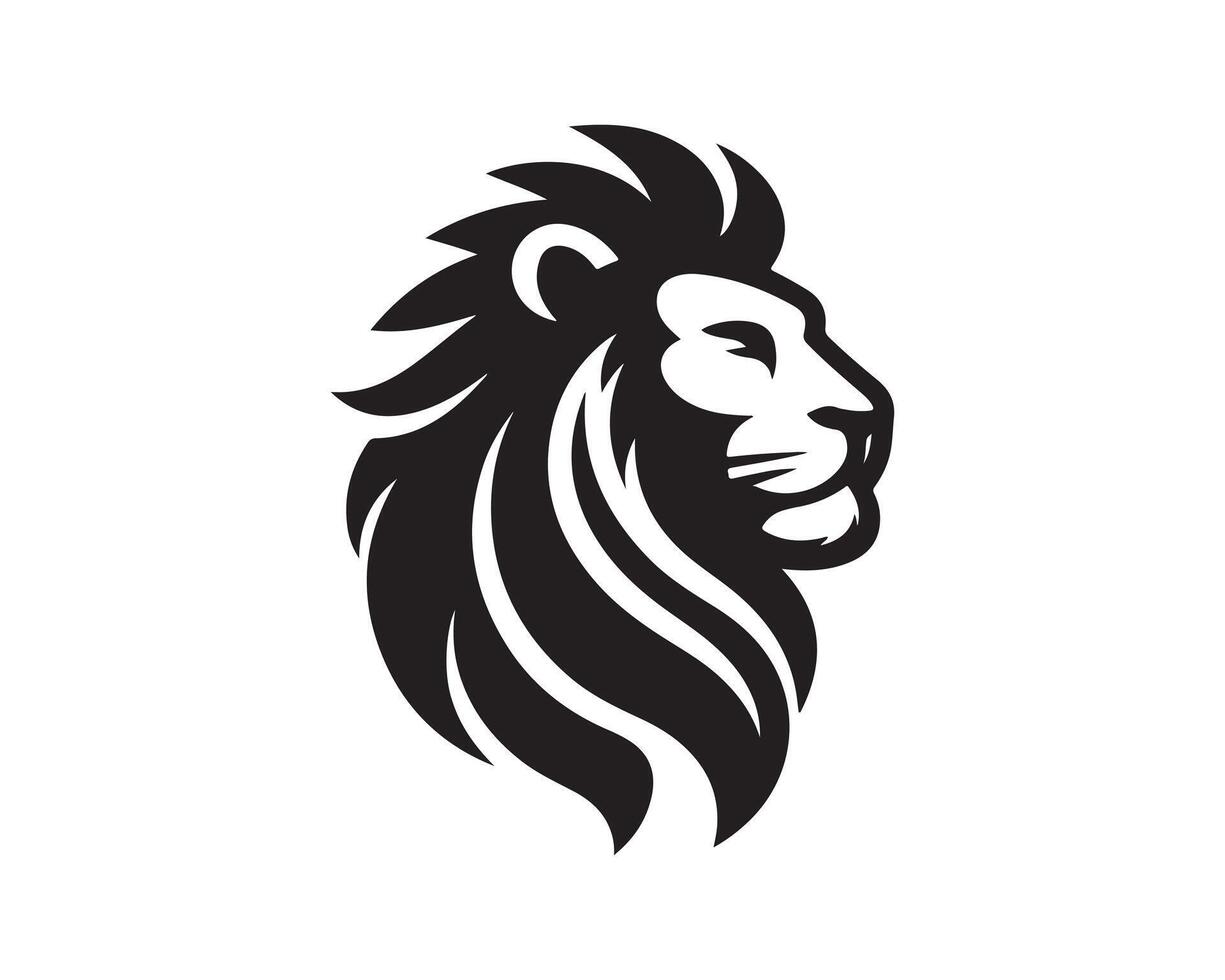 Lion head logo design vector