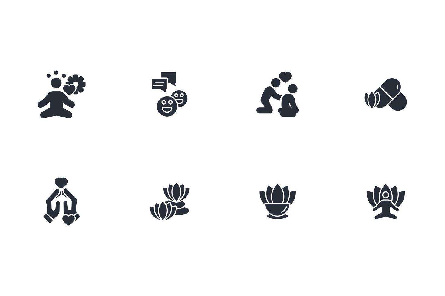 Wellness icon set..Editable stroke.linear style sign for use web design,logo.Symbol illustration. vector