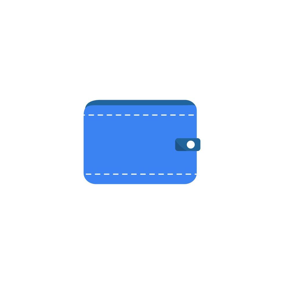 A blue wallet with a white border vector