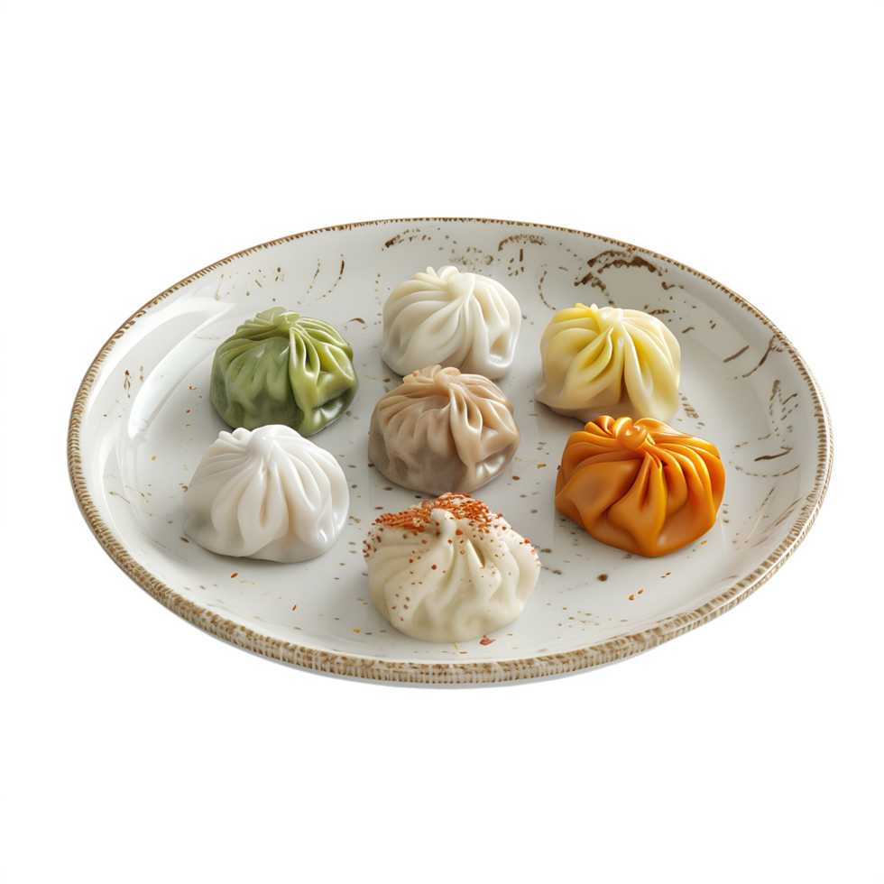 A plate with Dim Sum on it png