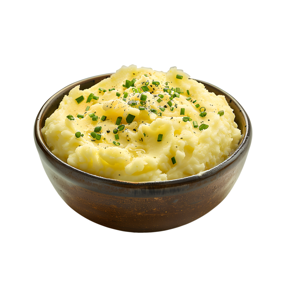 Mashed Potato Dish Isolated on Transparent png