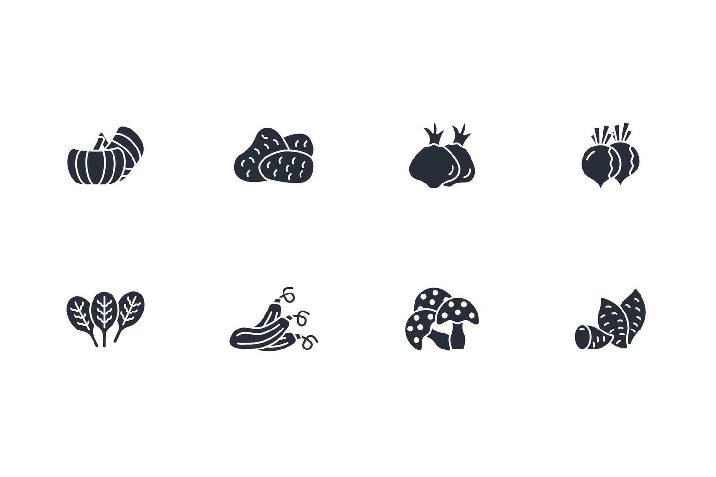 Vegetables icon set..Editable stroke.linear style sign for use web design,logo.Symbol illustration. vector