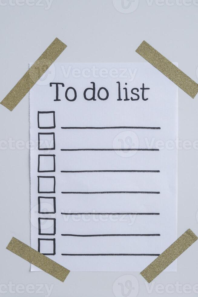Motivational paper note TO DO LIST. Goals setting concept. Strategy for self development improvement. Inspirational Planning better healthier life. Visual motivation photo