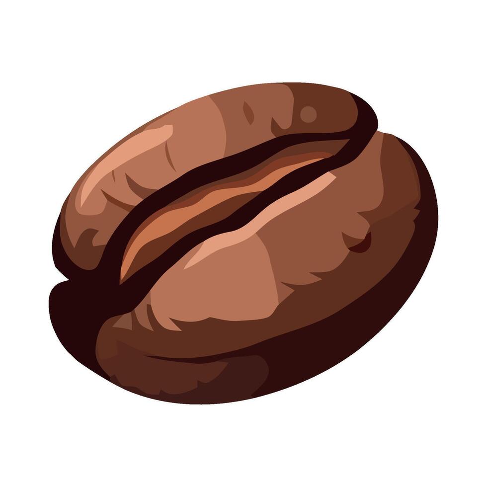 Fresh gourmet coffee bean on white backdrop vector