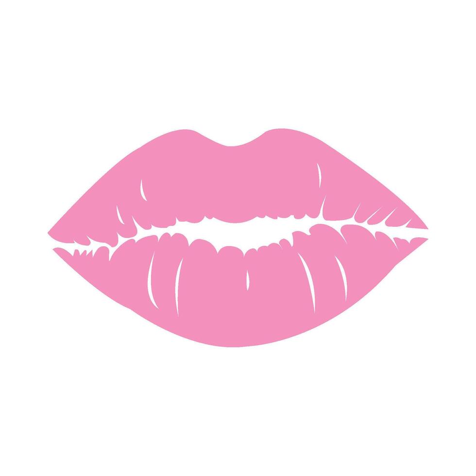 womens day pink lips illustration design vector