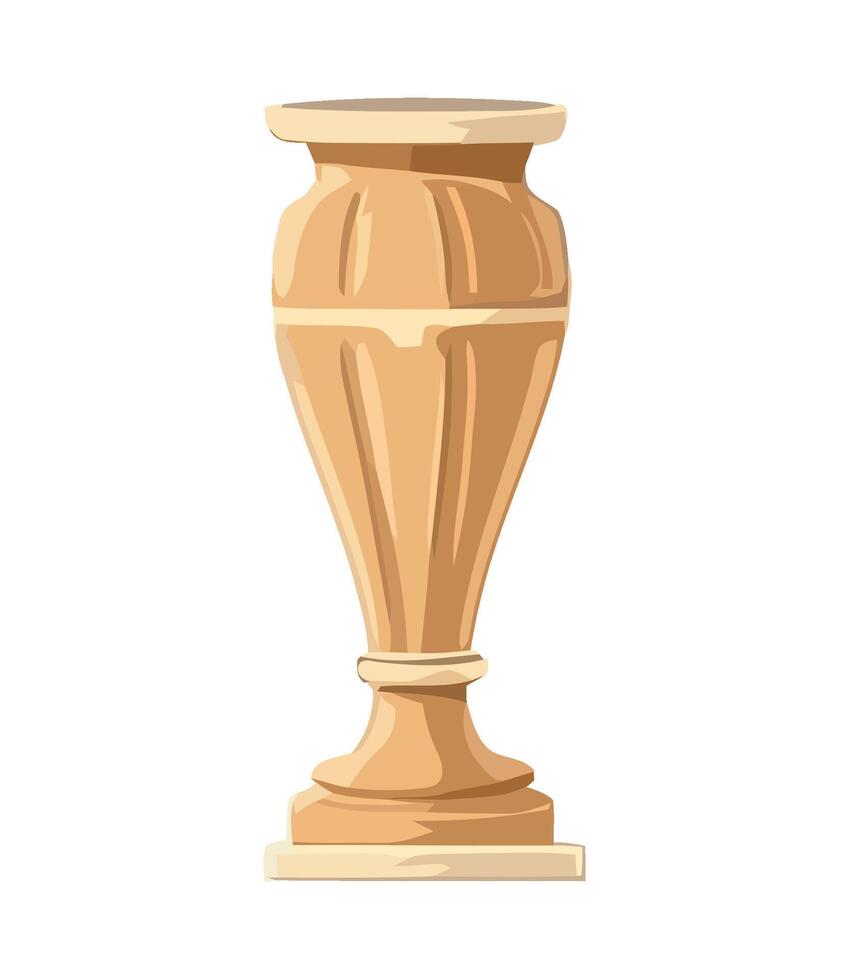 Antique vase, pottery craft, ancient isolated icon vector