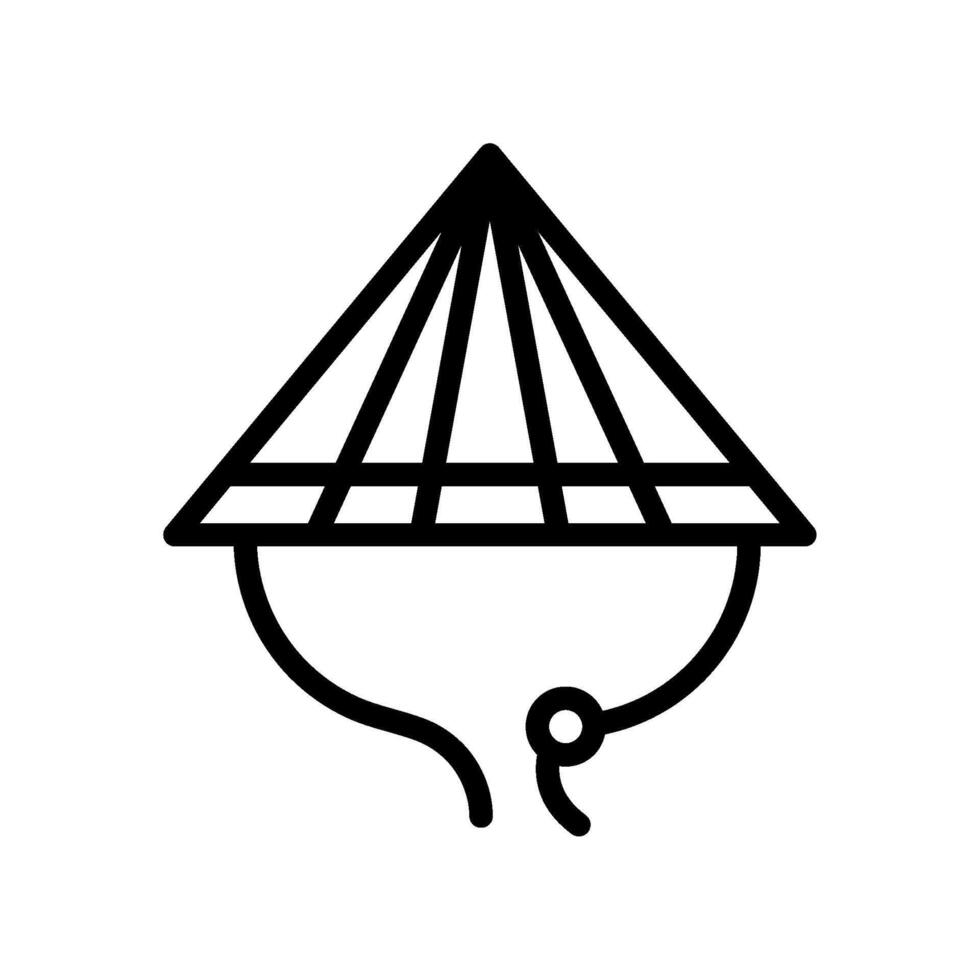 chinese hat icon vector
