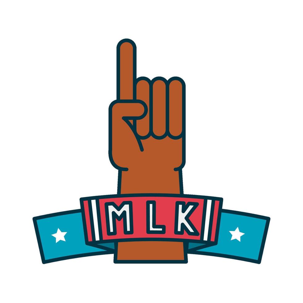martin luther king day hand vector