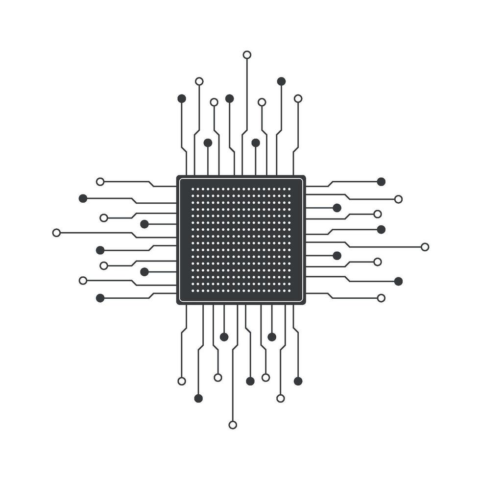 circuit electric chip illustration vector