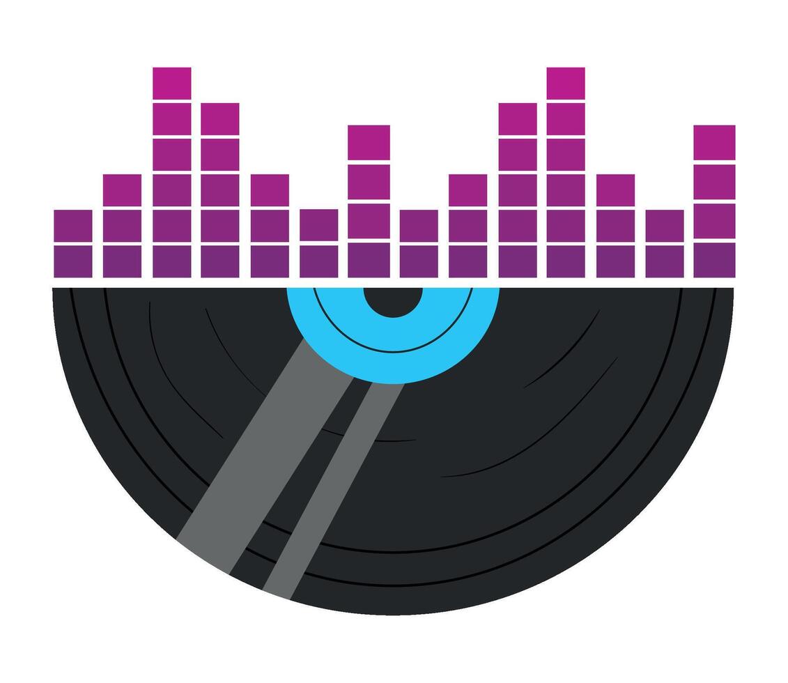 dj vinyl record isolated illustration vector