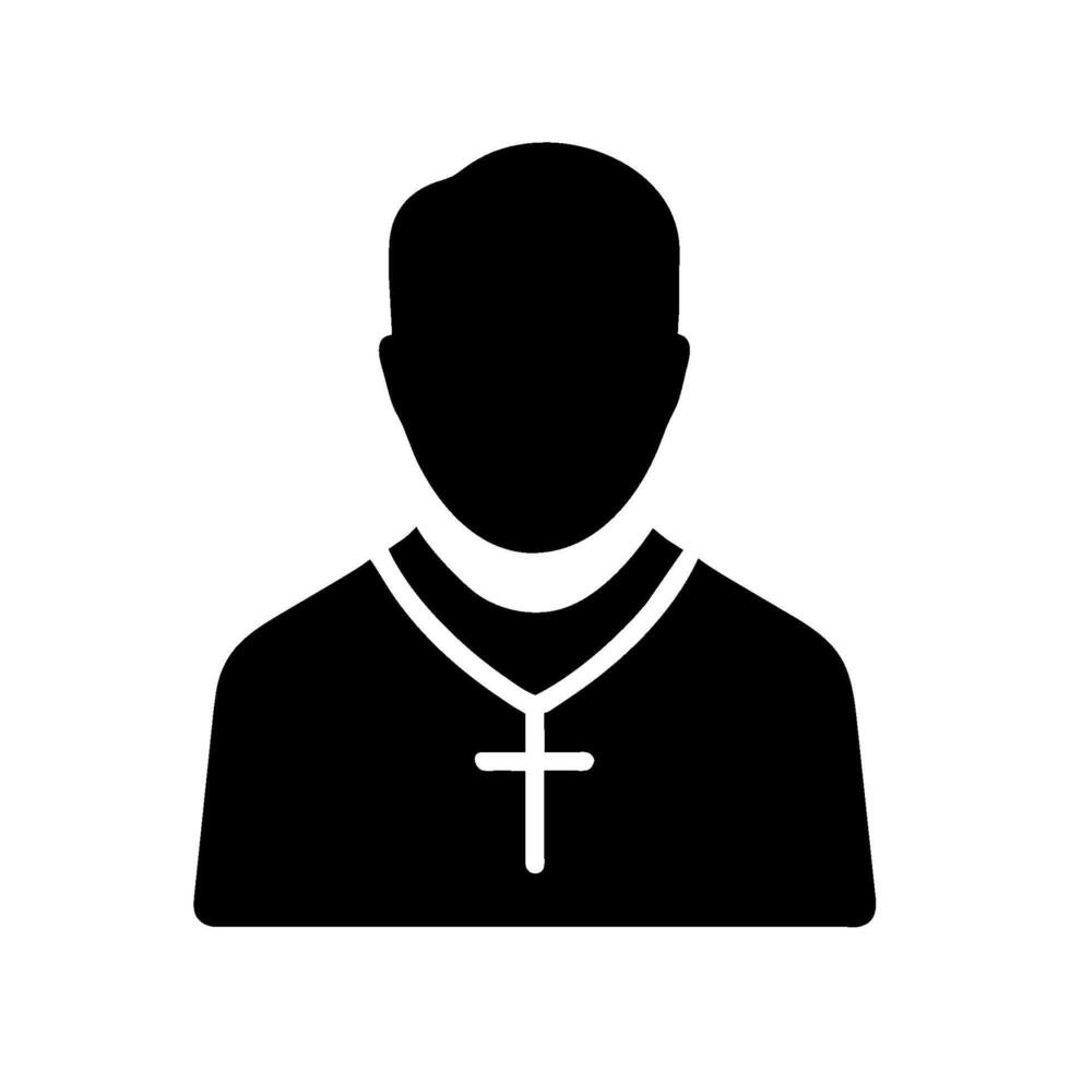 catholic religion priest icon vector