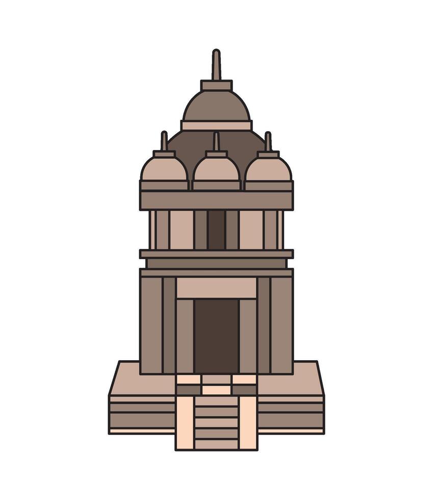 sewu indonesian temple isolated vector