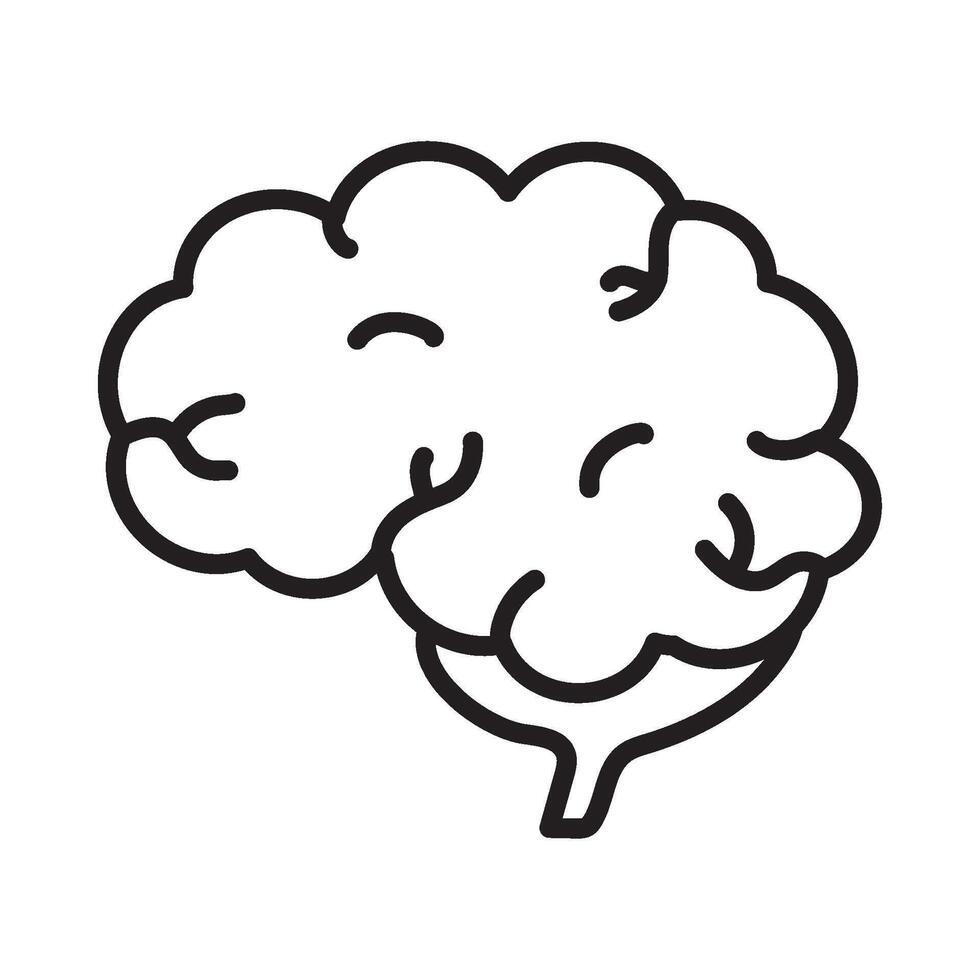 brain profile icon illustration vector