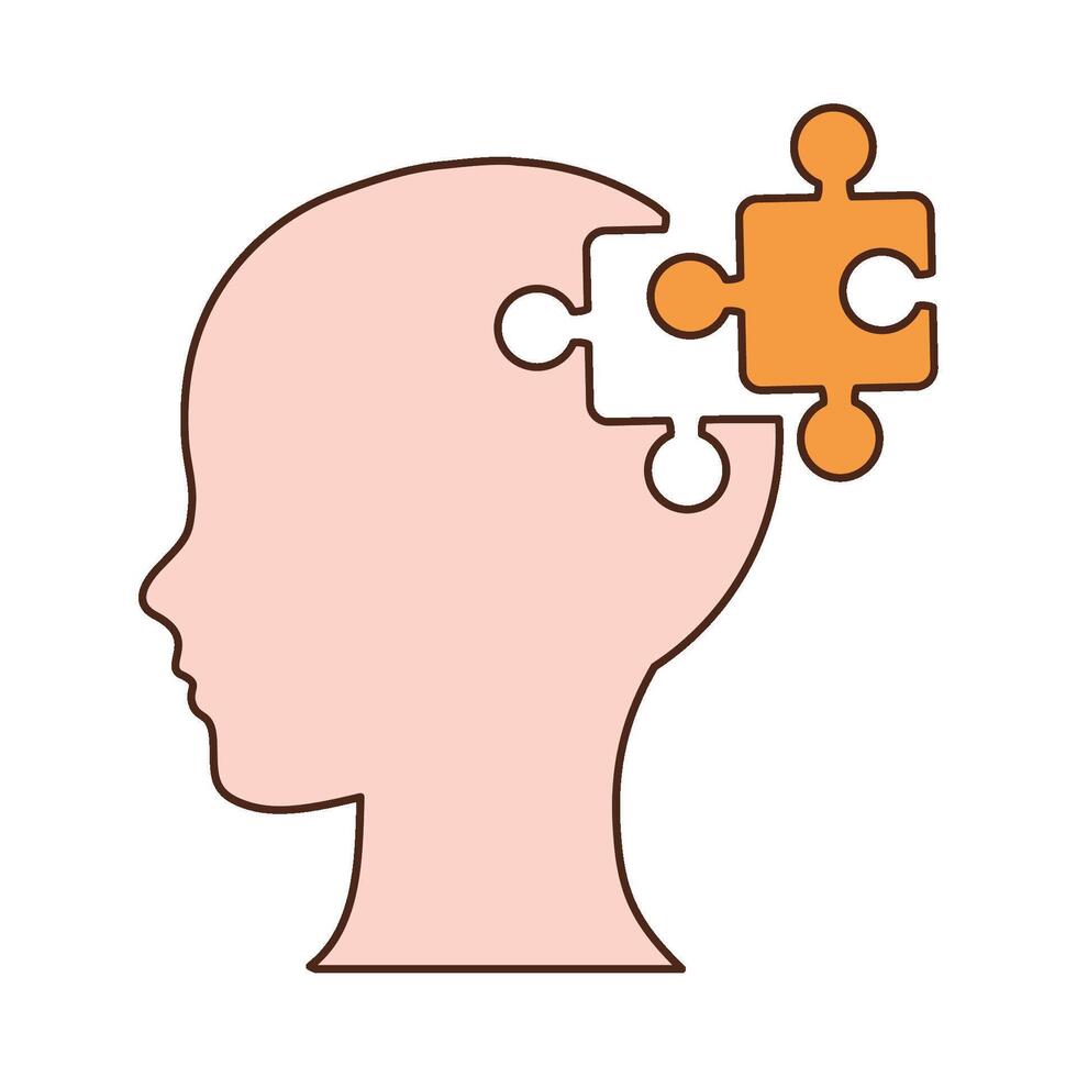 parkinson profile symbol isolated illustration vector