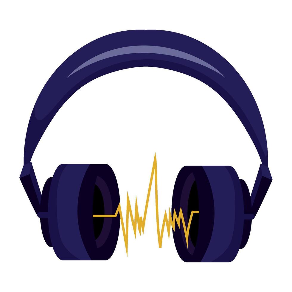 dj modern headphones isolated illustration vector