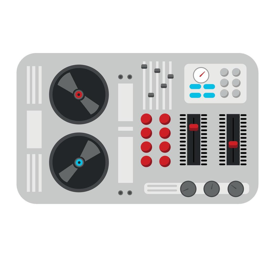 dj mixer music isolated illustration vector