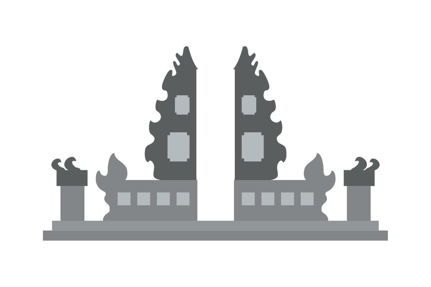 pura besakih indonesia temple isolated vector