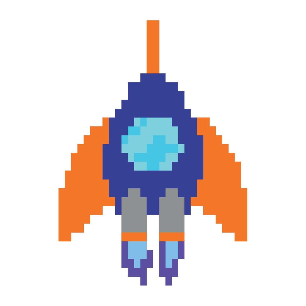 battle ship pixels isolated vector