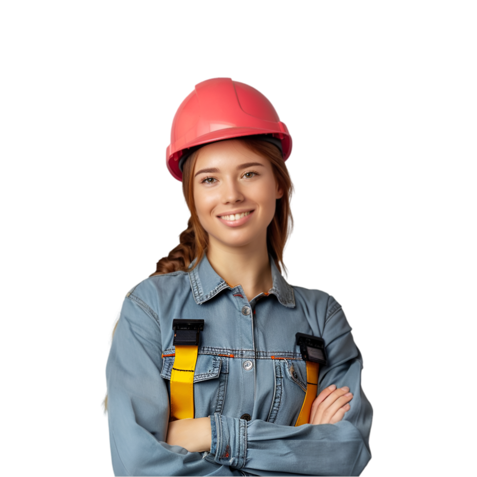 A woman in a hard hat png