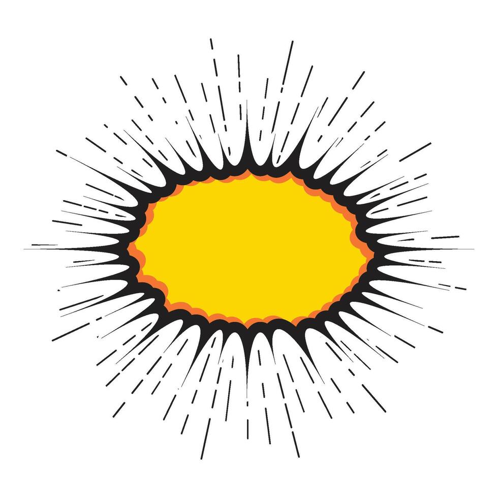 Explosion Pop art cartoon comic isolated. illustration vector