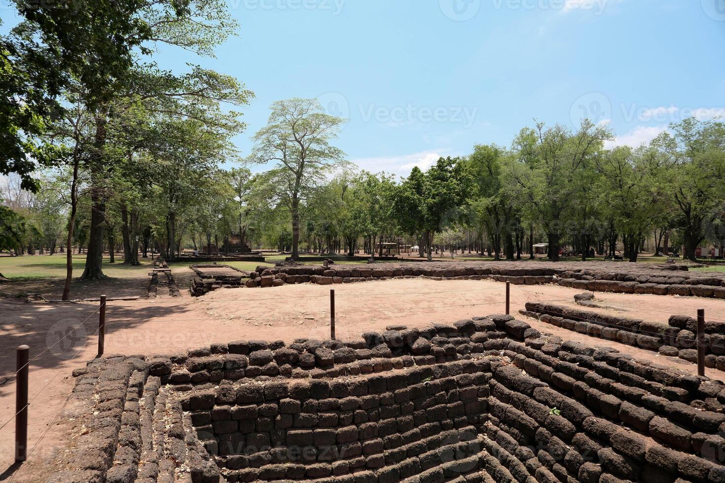 Ruins view of Si Thep historical park It is an architecture in the Dvaravati period in Phetchabun Province, Thailand. photo