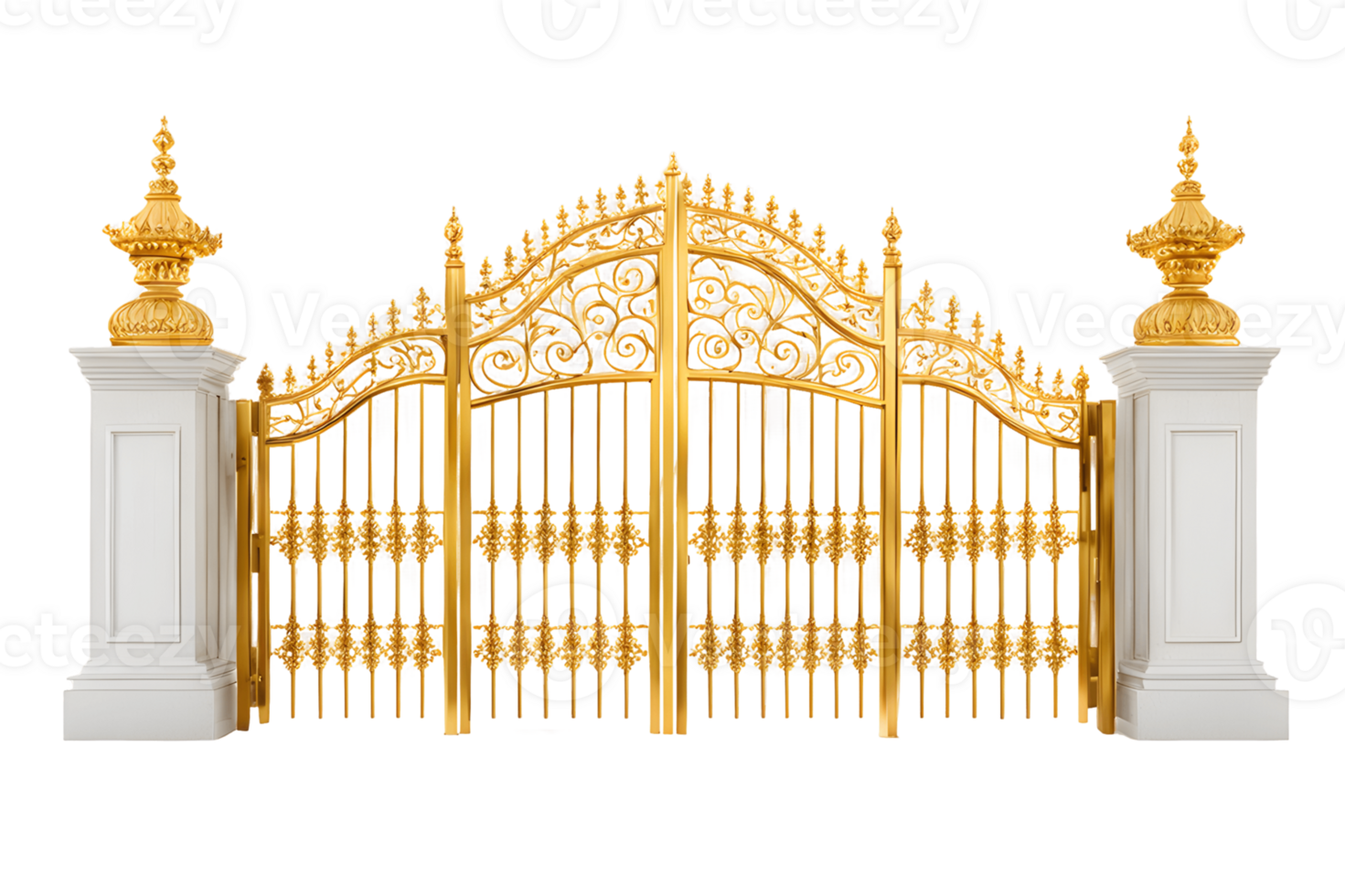 Gold Gate Isolated on Transparent Background png