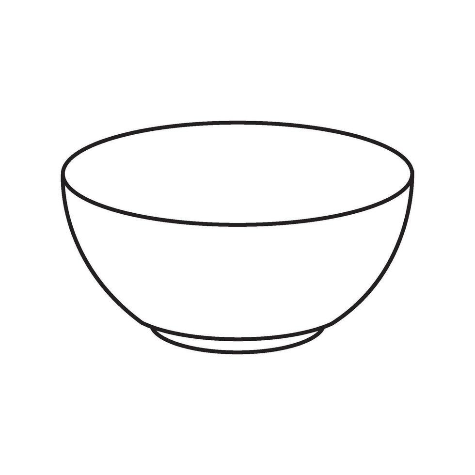 minimalist bowl design template vector