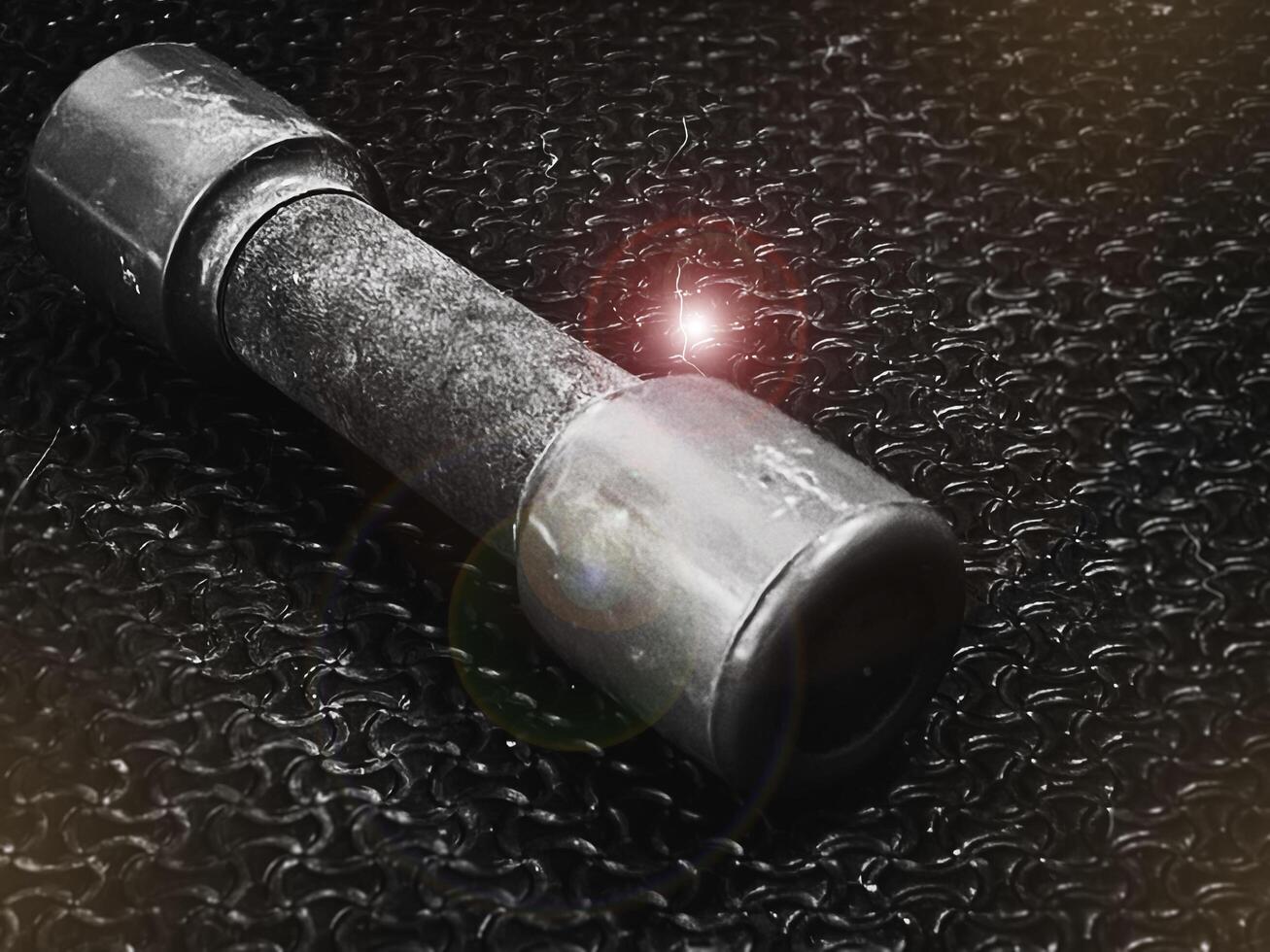 The abstract art design background of Dumbbell,sport training tools,dramatic tone, photo