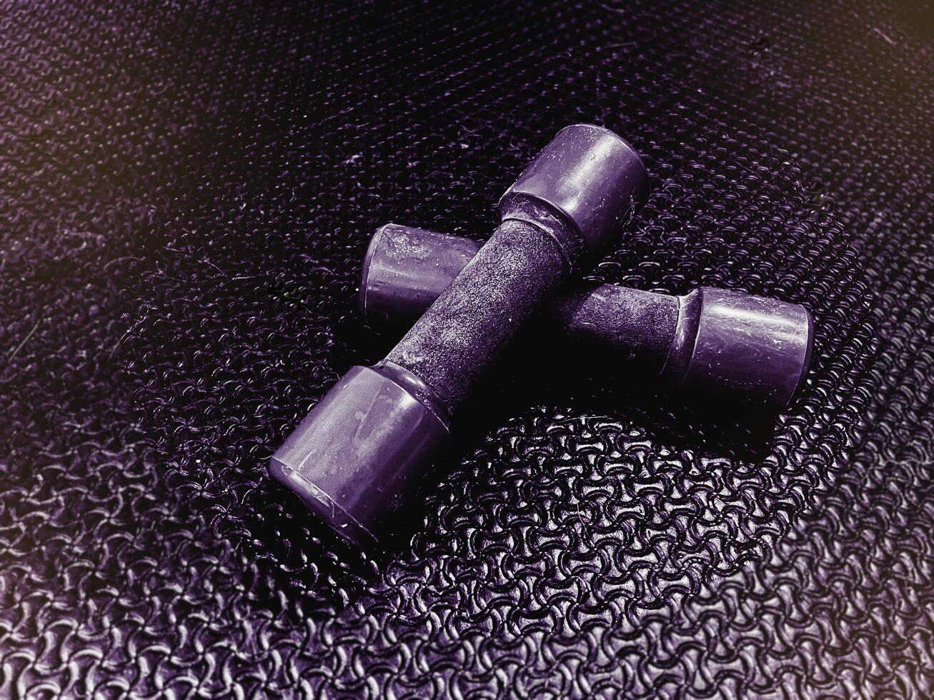 The abstract art design background of Dumbbell,sport training tools,dramatic tone, photo