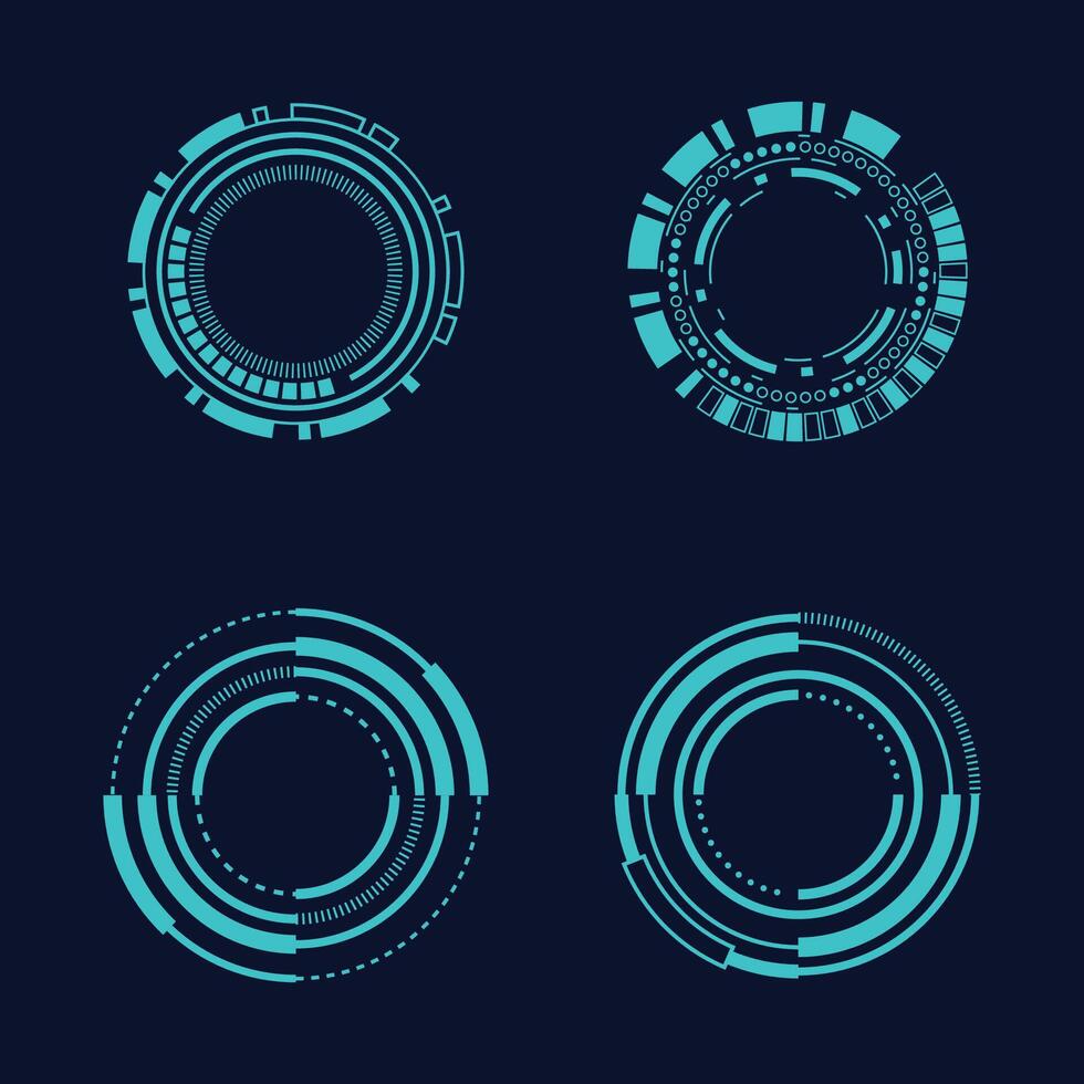 sci fi circle frame modern user interface element Technology futuristic vector