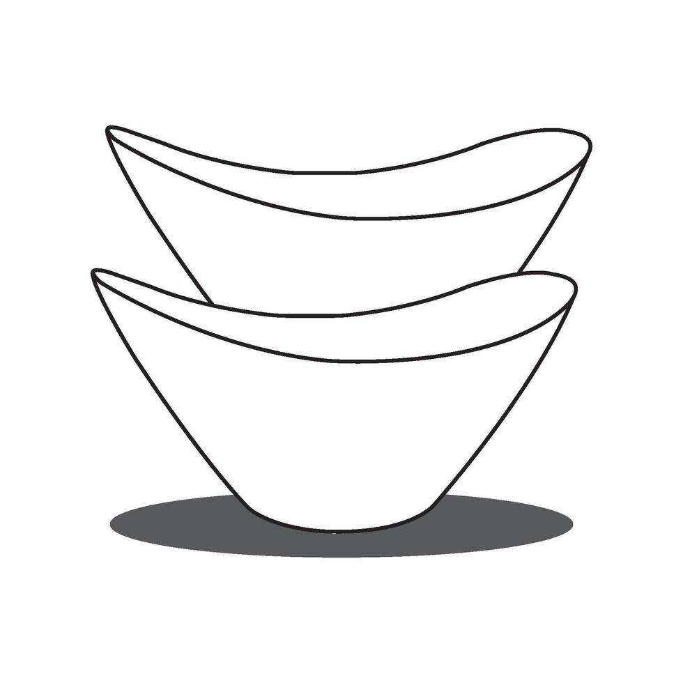 oval bowl logo design vector