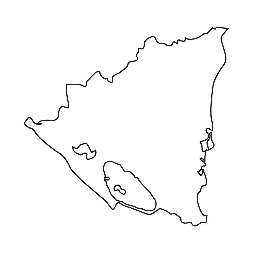 map of Nicaragua simple design vector