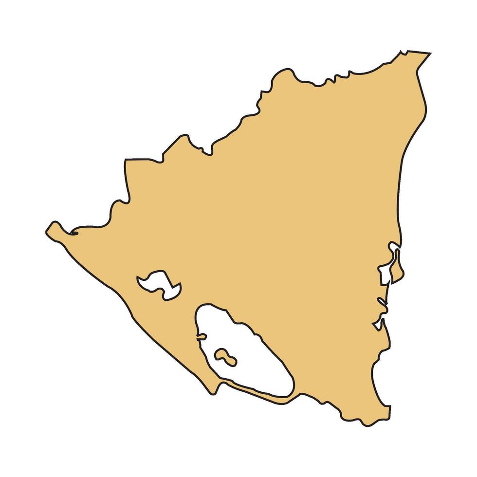 map of Nicaragua vector