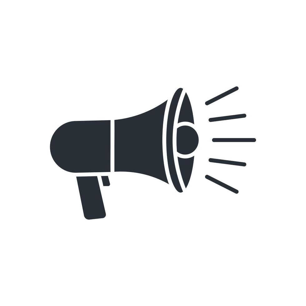 Speaker flat icon. Megaphone Loudspeaker icon vector