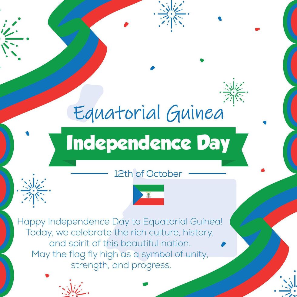 Join the Festivities on Equatorial Guinea Independence Day vector