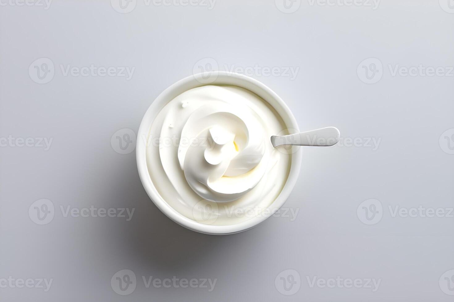 Fresh Yogurt Isolated on White Background illustration photo