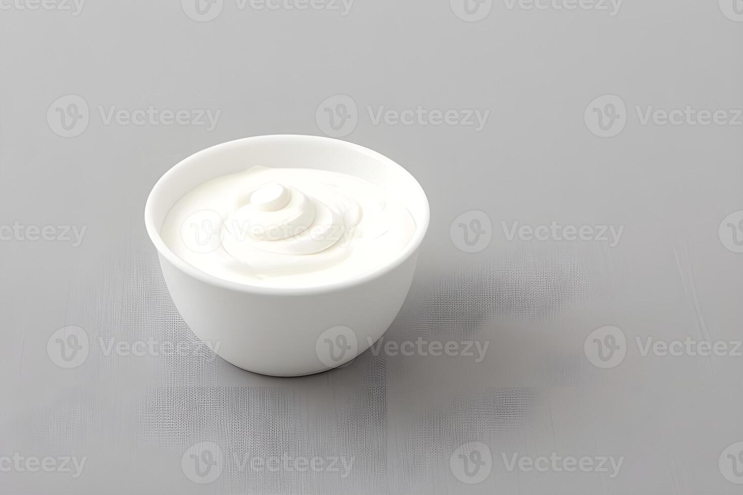 Fresh Yogurt Isolated on White Background illustration photo