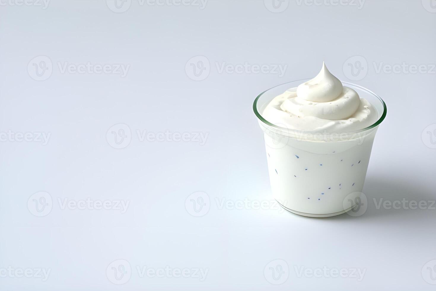 Fresh and Creamy Yogurt Isolated on White Background illustration photo