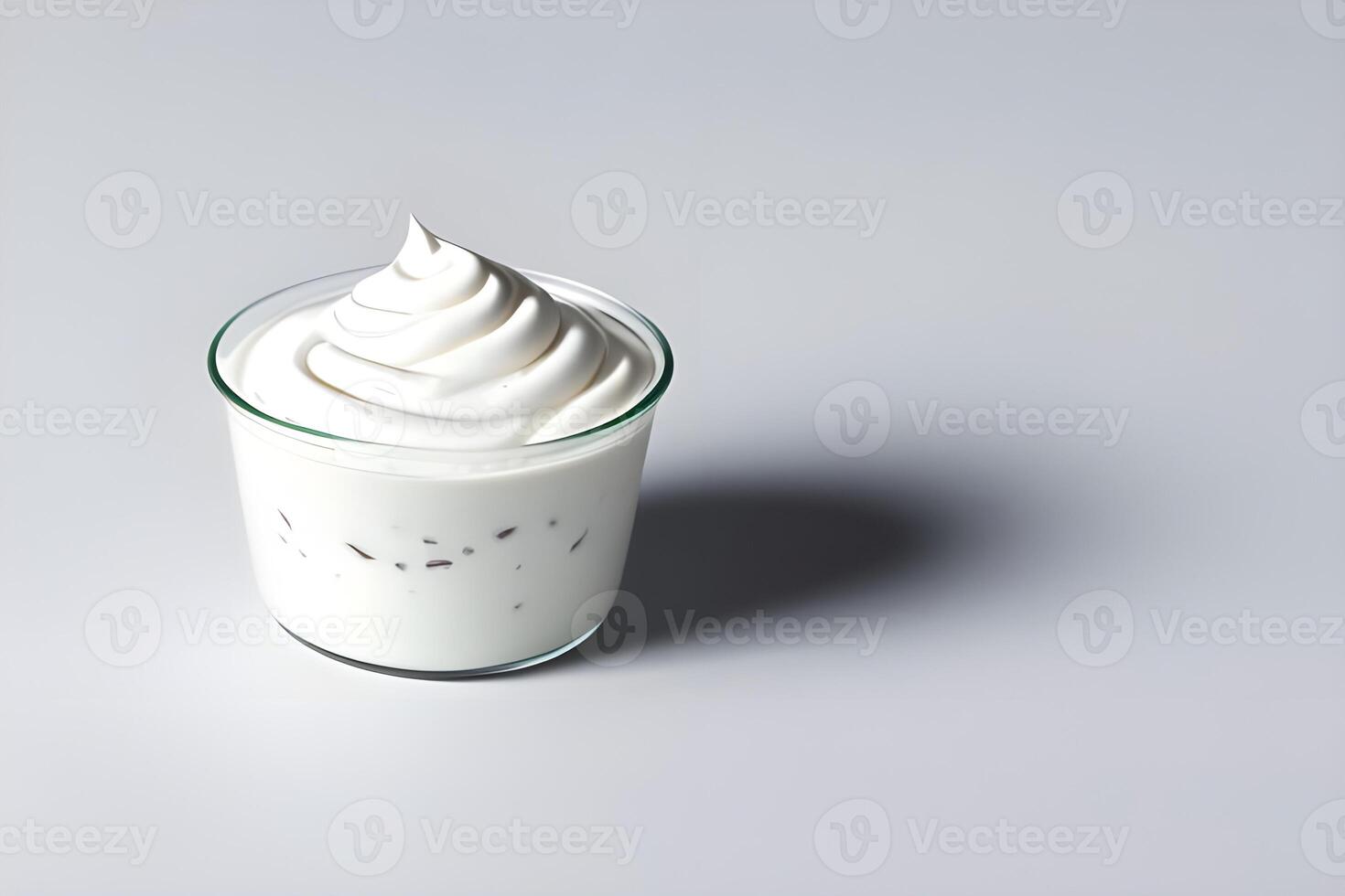 Fresh yogurt isolated on white background illustration photo