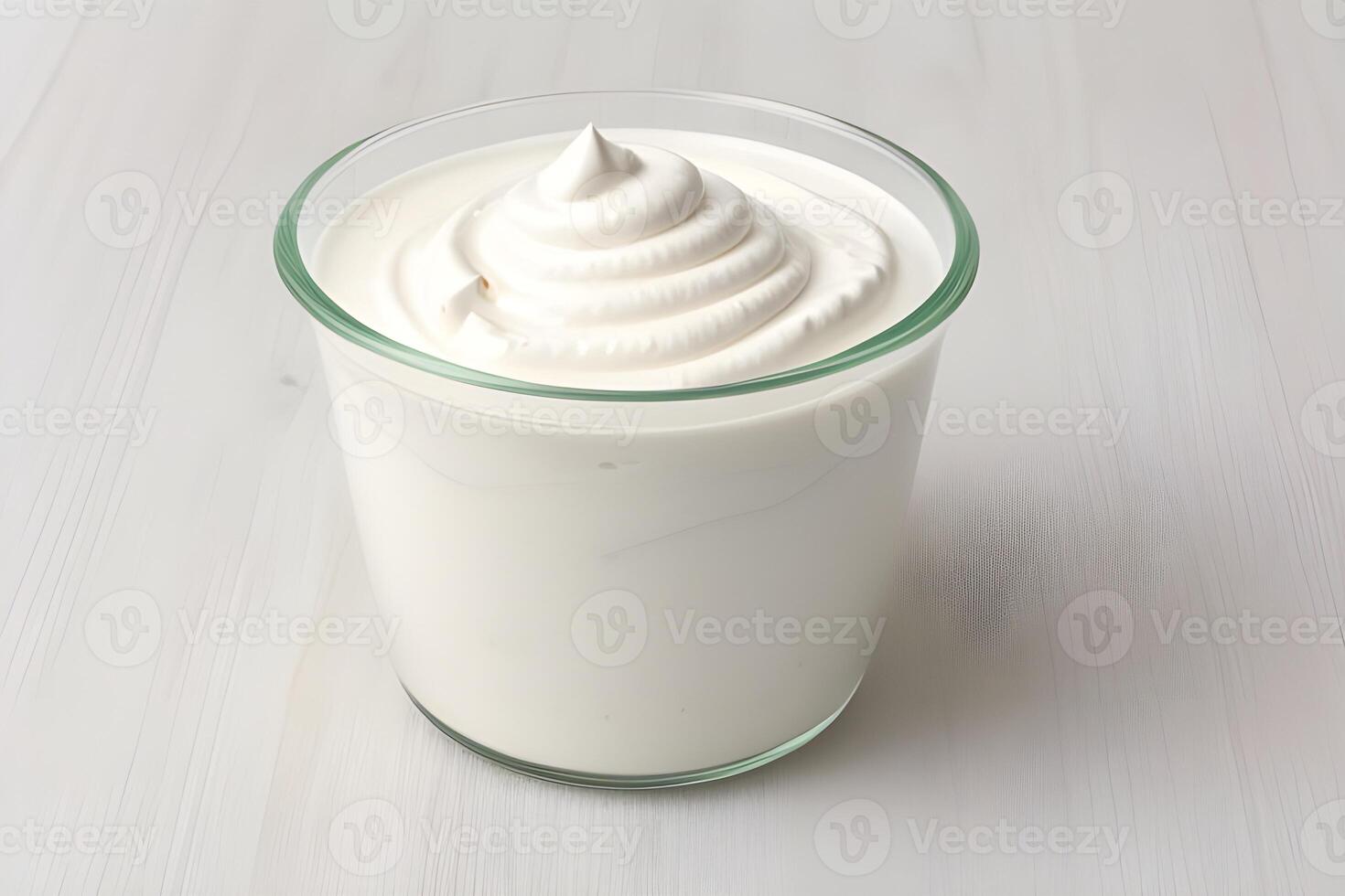 Fresh Yogurt Isolated on White Background illustration photo
