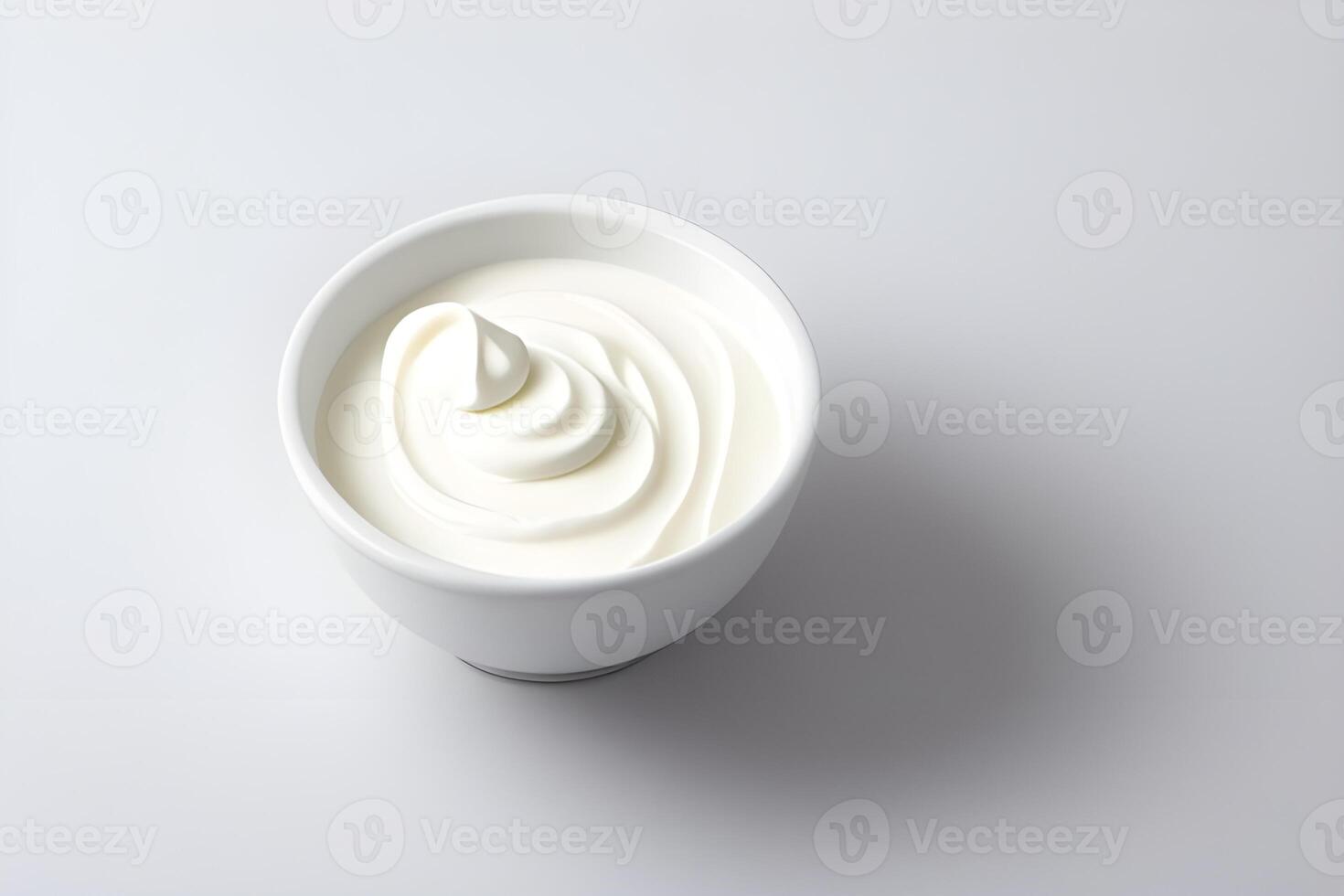 Fresh Yogurt Isolated on White Background illustration photo