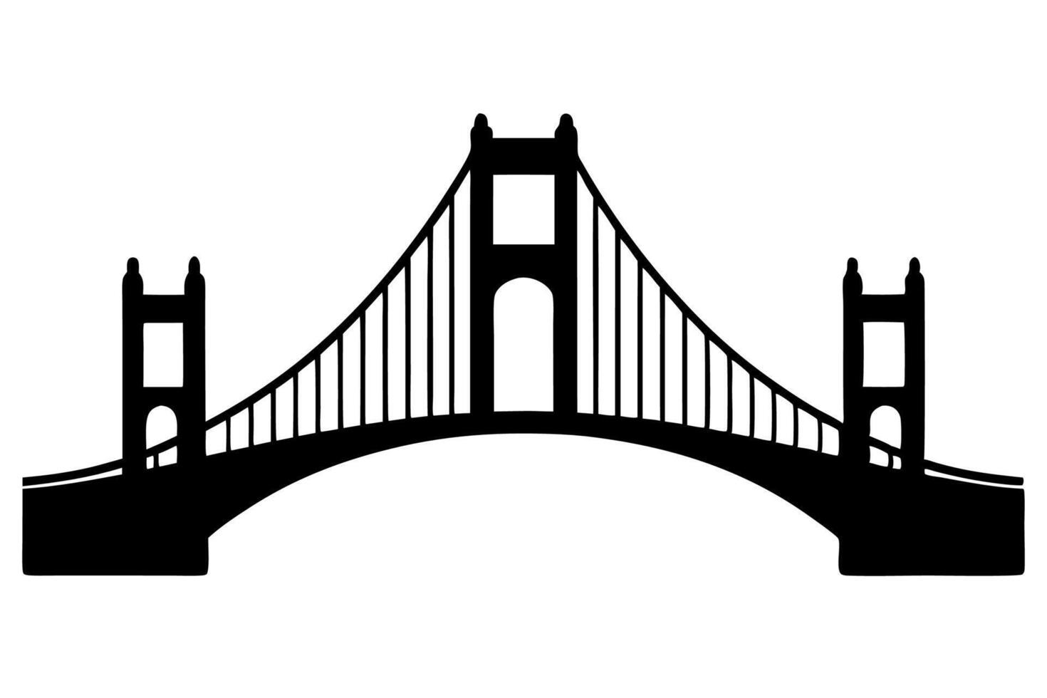 Golden gate bridge clipart vector