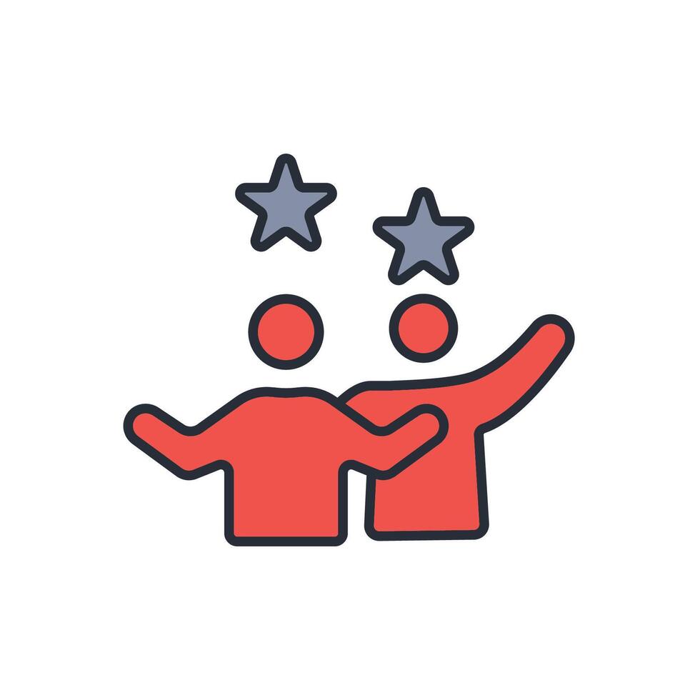 Raised hands icon. .Editable stroke.linear style sign for use web design,logo.Symbol illustration. vector