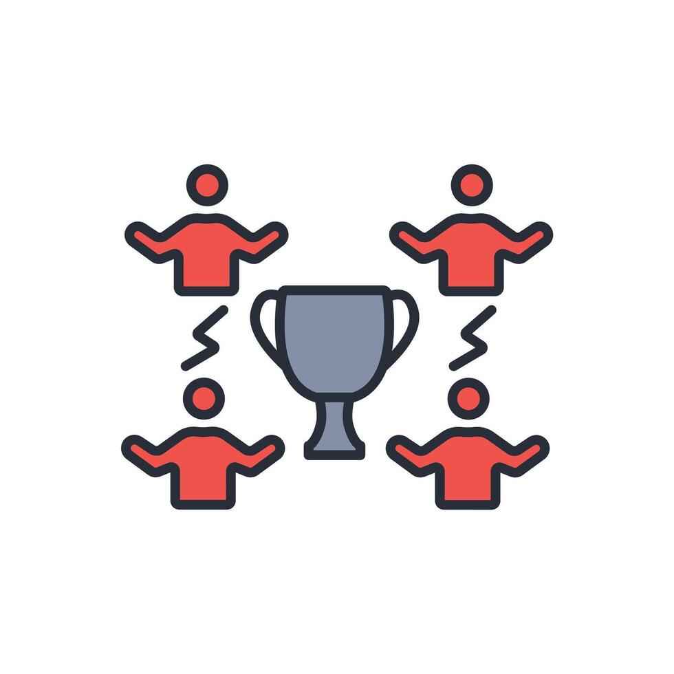competition icon. .Editable stroke.linear style sign for use web design,logo.Symbol illustration. vector