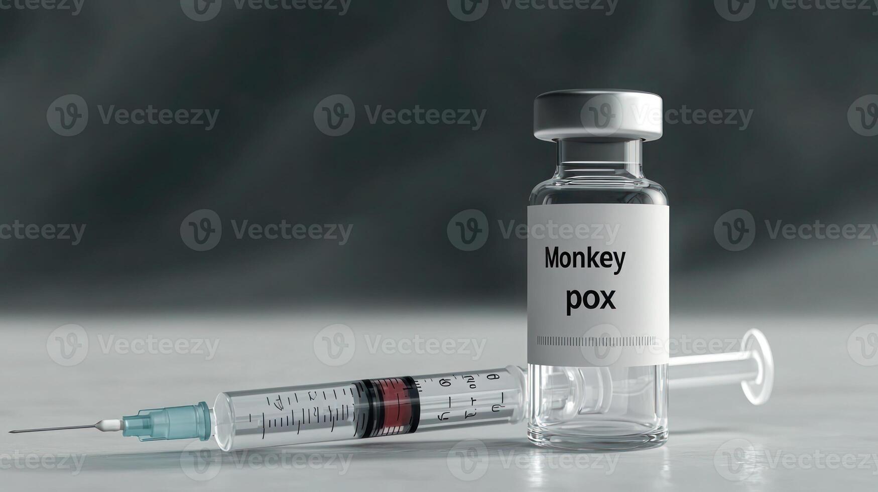 Monkey pox vaccine, monkey pox virus vaccine and injection. photo