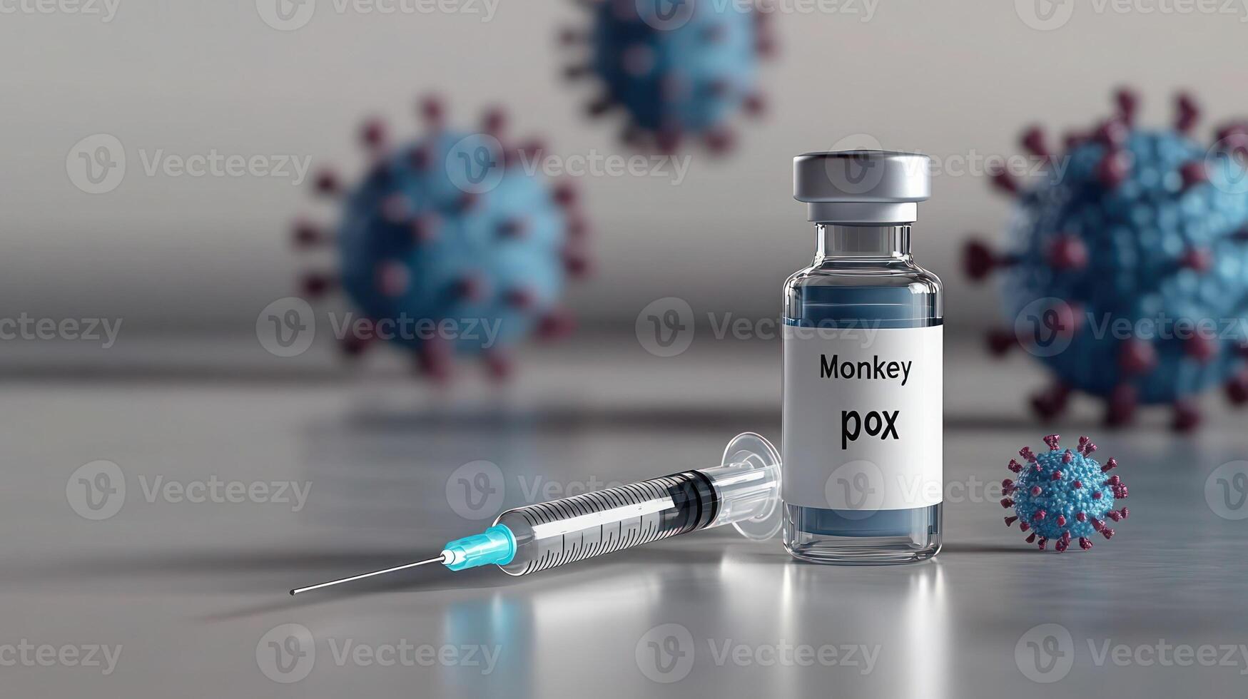 Monkey pox vaccine, monkey pox virus vaccine and injection. photo