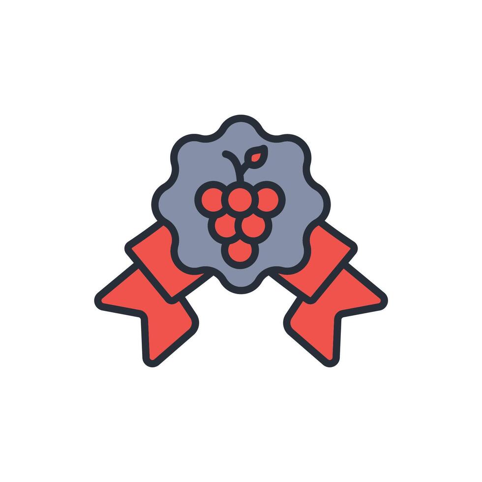 label wine icon. .Editable stroke.linear style sign for use web design,logo.Symbol illustration. vector